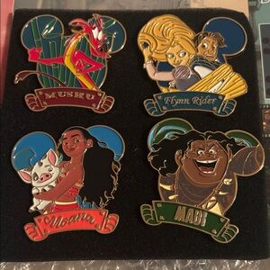 The Bradford Exchange Disney Character Pin Set - Red, Blue, Gold, Green